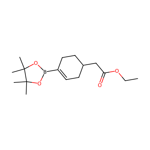 1-硼酸频哪醇酯-4-乙酸乙酯-1-环已烯结构图