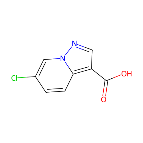 6-氯吡咯并[1,5-A]吡啶-3-甲酸结构图