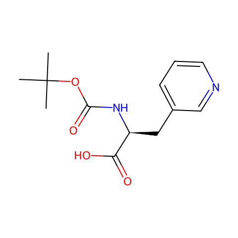 BOC-L-3-(3-吡啶基)-丙氨酸结构图