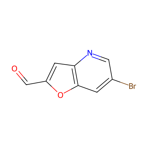 6-溴呋喃[3,2-b] 吡啶-2-甲醛结构图