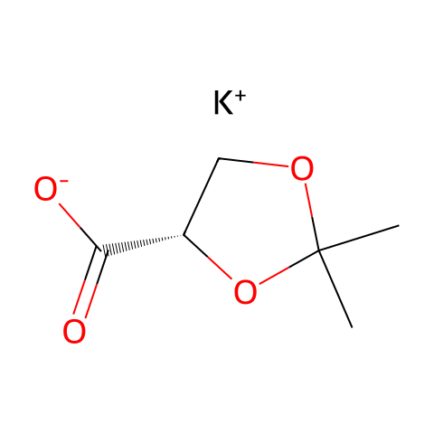 (S)-(-)-2, 2 DIMETHYL-1,3-DIOXOLANE-4-CARBOXYLATE结构图