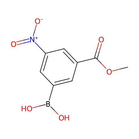 3-甲氧羰基-5-硝基苯硼酸结构图
