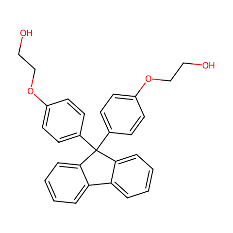 9,9-双[4-(2-羟乙氧基)苯基]芴结构图
