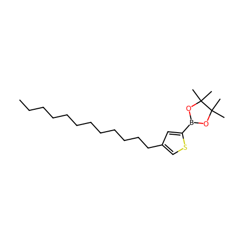 4-十二烷基-2-(4,4,5,5-四甲基-1,3,2-二氧硼烷-2-基)噻吩结构图