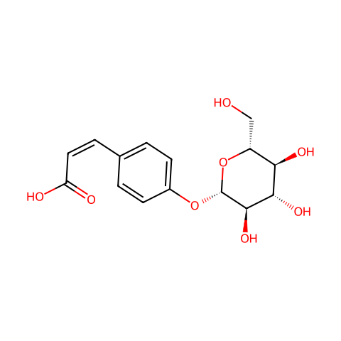 香豆酸-4-葡萄糖苷结构图