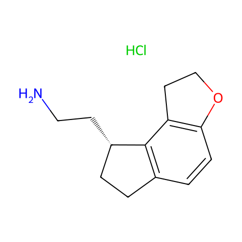 2H-Indeno[5,4-b]furan-8-ethanamine, 1,6,7,8-tetrahydro- (hydrochloride0(1:1),(8R)-结构图