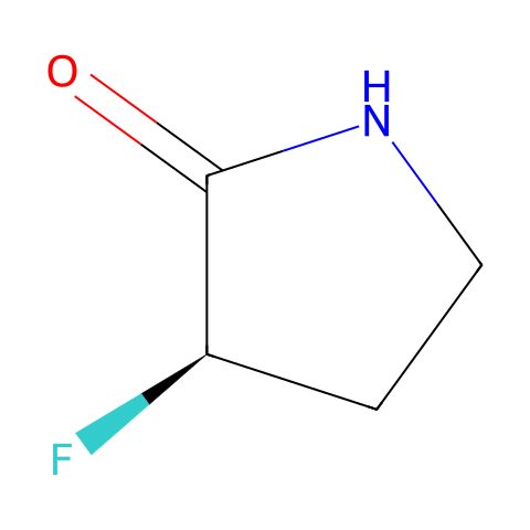 (3R)-3-fluoropyrrolidin-2-one结构图