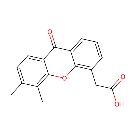 5,6-二甲基呫吨酮-4-乙酸结构图