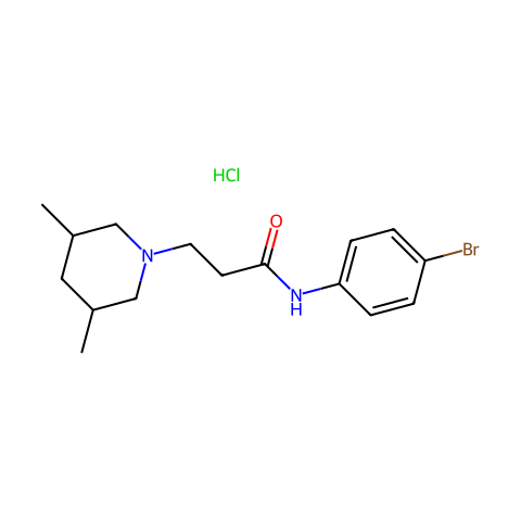 N-(4-Bromophenyl)-3,5-dimethyl-1-piperidinepropanamide Hydrochloride结构图