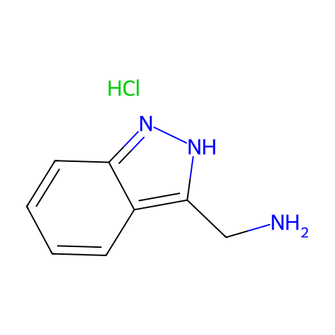 (1H-吲唑-3-基)甲胺盐酸盐结构图