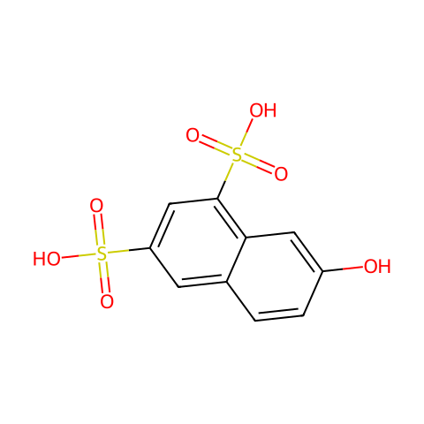 2-萘酚-6,8-二磺酸结构图