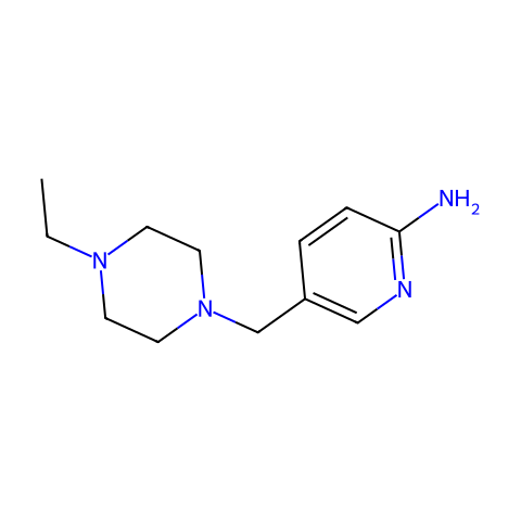 2-Pyridinamine, 5-[(4-ethyl-1-piperazinyl)methyl]-结构图