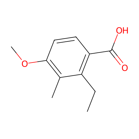 Benzoic acid, 2-ethyl-4-methoxy-3-methyl-结构图