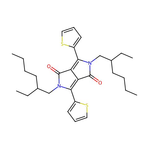 2,5-双(2-乙基己基)-3,6-二(2-噻吩基)-2,5-二氢吡咯并[3,4-c]吡咯-1,4-二酮结构图
