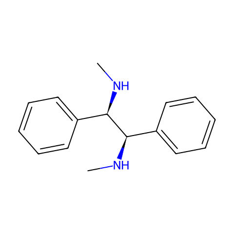 (1R,2R)-N,N′-二甲基-1,2-二苯基乙烷-1,2-二胺结构图