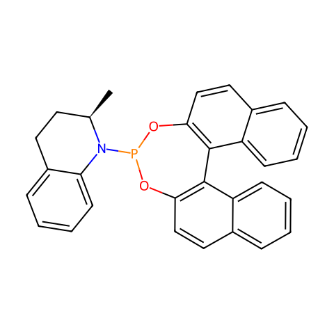 (2R)-1-(11bR)-(二萘并[2,1-d:1',2'-f][1,3,2]二噁磷杂庚-4-基)-2-甲基-1,2,3,4-四氢喹啉结构图