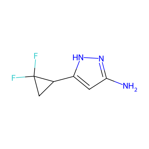 5-(2,2-difluorocyclopropyl)-1H-pyrazol-3-amine结构图