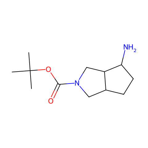 4-氨基-六氢环戊基并[C]吡咯-2-甲酸叔丁酯结构图