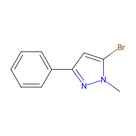 5-bromo-1-methyl-3-phenyl-1H-pyrazole结构图