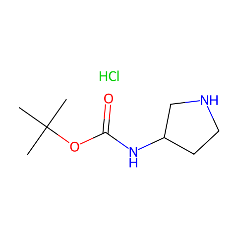 3-(Boc-氨基)吡咯烷盐酸盐结构图