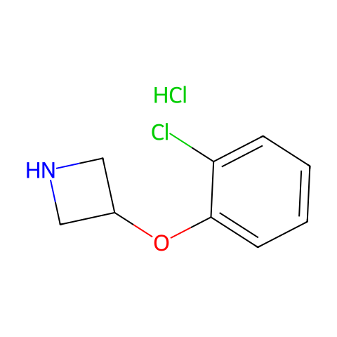 3-(2-chlorophenoxy)azetidine hydrochloride结构图