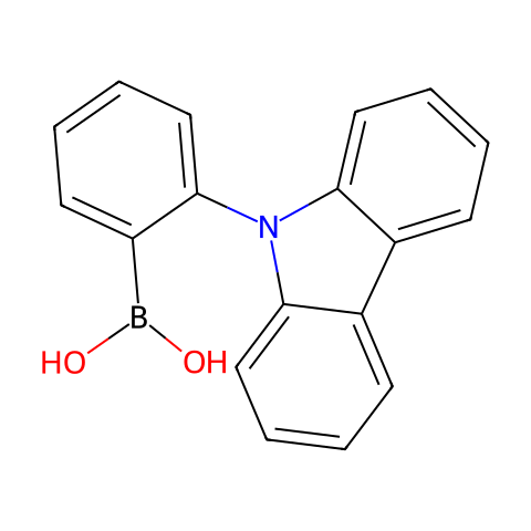 2-(9H-咔唑-9-基)苯硼酸 (含不同量的酸酐)结构图