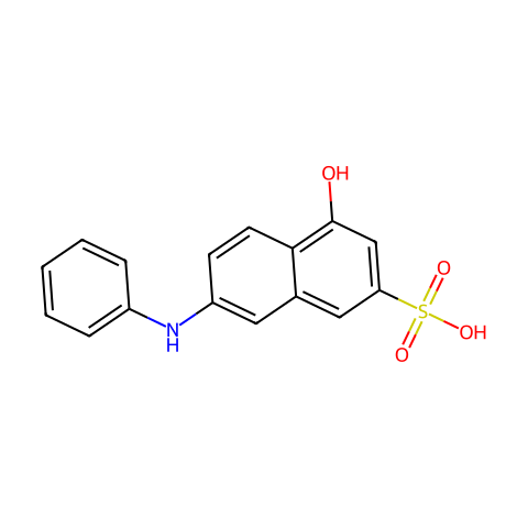 6-苯氨基-1-萘酚-3-磺酸结构图