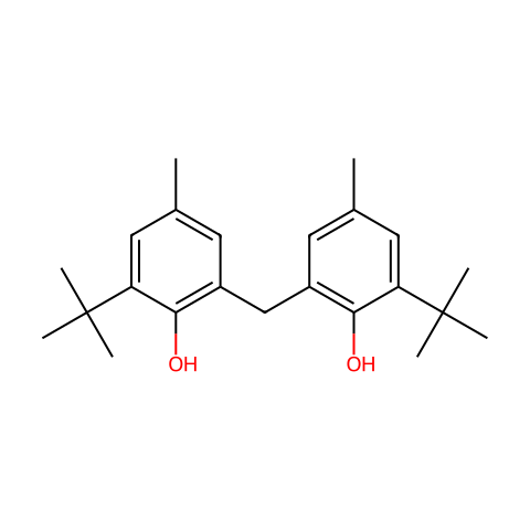 2,2'-亚甲基双(6-叔丁基对甲酚)结构图