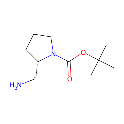 (S)-(氨甲基)-1-BOC-吡咯烷结构图