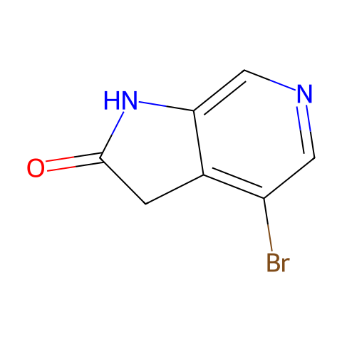 4-溴-6-氮杂吲哚-2-酮结构图