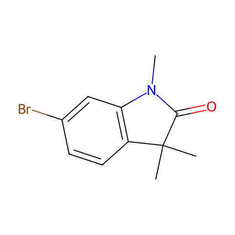 6-bromo-1,3,3-trimethyl-2,3-dihydro-1H-indol-2-one结构图