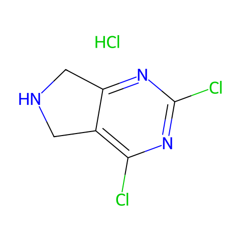 2,4-Dichloro-6,7-dihydro-5H-pyrrolo[3,4-d]pyrimidinehydrochloride结构图
