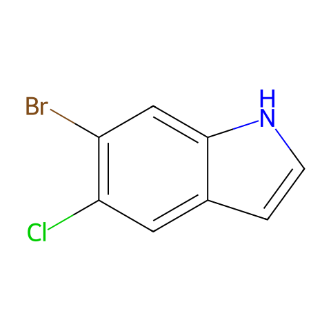 6-Bromo-5-chloro-1H-indole结构图