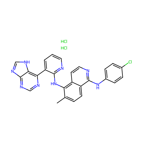 B-Raf inhibitor 1 (dihydrochloride)结构图