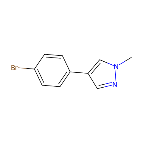 4-(4-溴苯基)-1-甲基-1H 吡唑结构图