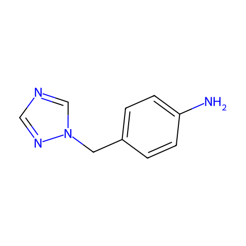 4-(1H-1,2,4-三氮唑-1-基甲基)苯胺结构图