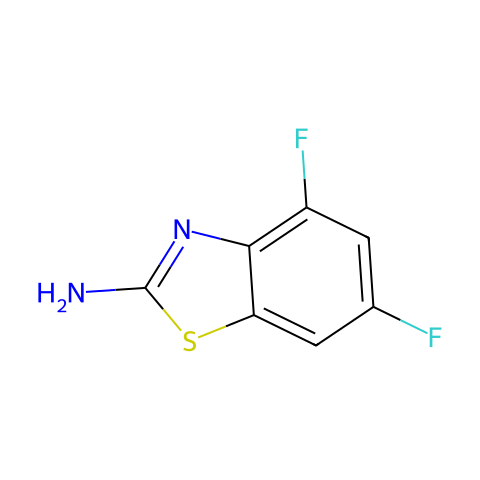 4,6-二氟-1,3-苯并噻唑-2-胺结构图