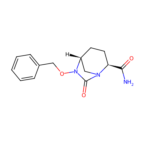 (2S,5R)-6-(Benzyloxy)-7-oxo-1,6-diazabicyclo[3.2.1]octane-2-carboxamide结构图