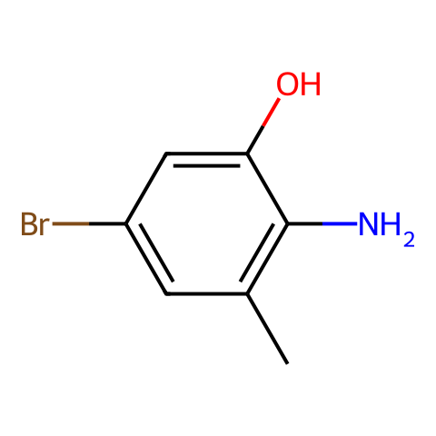 2-氨基-5-溴-3-甲基苯酚结构图