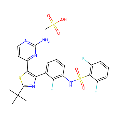 Dabrafenib (Mesylate)结构图