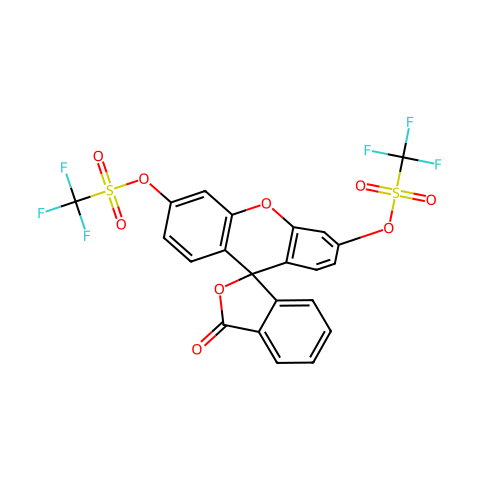 3-oxo-3H-spiro[isobenzofuran-1,9'-xanthene]-3',6'-diyl bis(trifluoromethanesulfonate)结构图