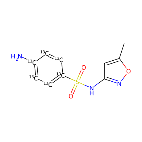 磺胺甲恶唑-13C6结构图