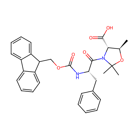 Fmoc-Phe-Thr(Psi(Me00Me)pro)-OH结构图