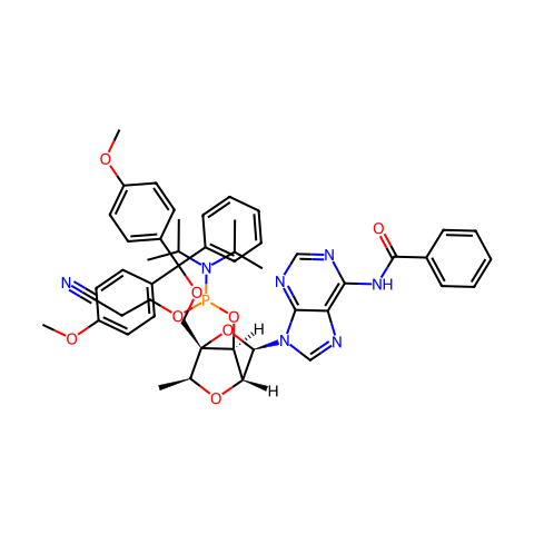 DMT-CET-rA(Bz) 亚磷酰胺单体结构图