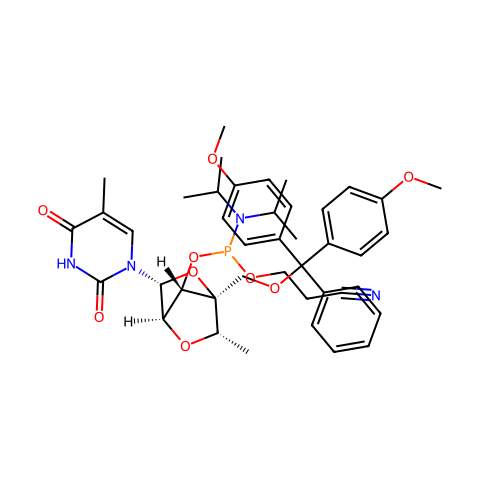 DMT-CET-5-Me-rU 亚磷酰胺单体结构图