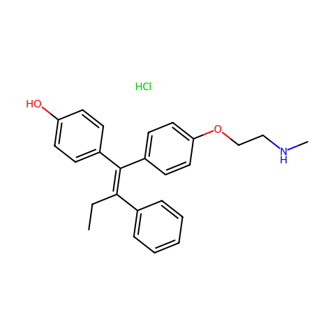 Endoxifen (hydrochloride)结构图