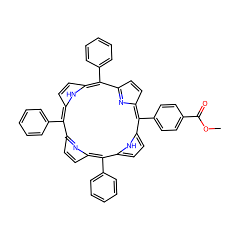 5-(4-甲氧羰基苯基)-10,15,20-三苯基卟吩结构图