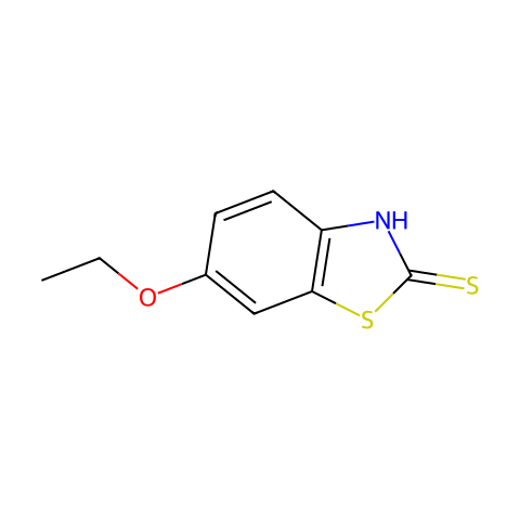 6-乙氧基-2-巯基苯并噻唑结构图