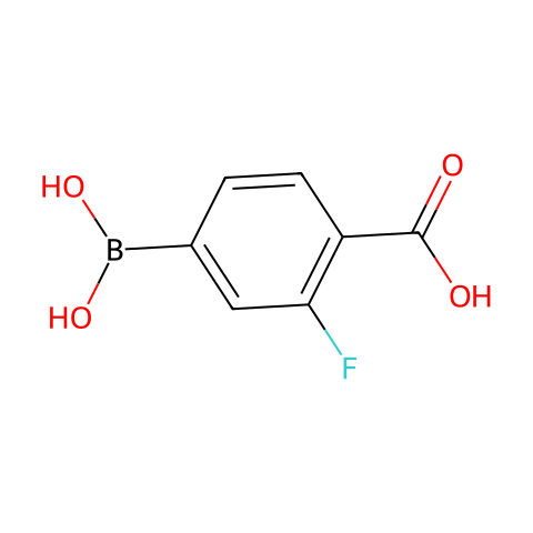 4-羧基-3-氟苯硼酸结构图