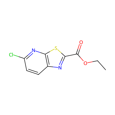 5-氯噻唑并[5,4-b]吡啶-2-羧酸乙酯结构图